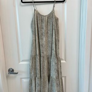 Elegant Snake Print Midi Dress